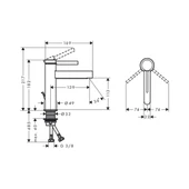 Hansgrohe Finoris Lavabo Bataryası 110 Sifon Kumandalı Satin Siyah 76020670 - 3