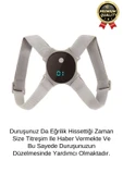 Kamburluk Önleyici Destek Şarjlı Sensörlü Ayarlanabilir Titreşimli Akıllı Dik Duruş Sırt Korsesi - 2
