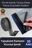 Dayanıklı Polyester Esnek Kendinden Yapışkanlı Pantolon Kumaş Kıvırma Yapıştırma Bandı Şeridi10 Adet - 1