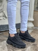 ET-KB-707 Siyah Süet Siyah Yüksek Taban Bağcıklı Günlük Erkek Ayakkabı thumbnail 2