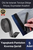 Dayanıklı Polyester Esnek Kendinden Yapışkanlı Pantolon Kumaş Kıvırma Yapıştırma Bandı Şeridi-5 Adet - 1