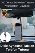 Çok Amaçlı Dayanıklı 360 Derece Dönebilen Ayarlanabilir Dikiz Aynasına Takılabilen Telefon Tutucu - 1