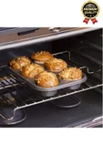 Çok Amaçlı Mutfak Yüksek Isıya Dayanıklı Yıkanabilir Yanmaz Yapışmaz 6’lı Kek Muffin Cupcake Kalıbı - 2