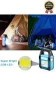 Çok Amaçlı Güneş Enerjili Powerbank USB Şarj Edilebilir Su Geçirmez Solar Işıldak Fener Kamp Lambası - 3