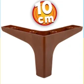 Mobilya Kanepe Sehpa TV Ünitesi Koltuk Ayağı 10 cm Ahşap Desenli Kahverengi Baza Ayak 4 Adet thumbnail 7