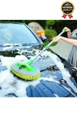 Çok Fonksiyonlu 180 Derece Dönen Mikrofiber Mop Çizmez Araba Otomobil Yıkama Uzun Sopalı Fırça Seti - 5