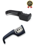 Profesyonel Ergonomik Pratik Keskin Paslanmaz Çelik Şef Mutfak 3 Kademeli Kolay Bıçak Bileme Aleti - 3