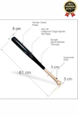 Üstün Kalite Dayanıklı Malzeme Kırılmaz Mükemmel Kavrayış Ahşap 28 inc Baseboll Beyzbol Sopası 61Cm - 2