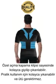 Siyah Renk Erkek Bel Göğüs Dik Duruş Korsesi Atlet Jinekomasti Göbek Sıkılaştırıcı Toparlayıcı - 6