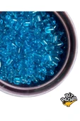 8.8 mm Oval SkyBlue Cam Boncuk - Takı Boncuğu - 50 Adet - - 2