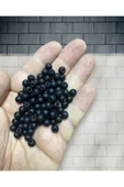 6 mm Mat Siyah Cam Takı Boncuğu - Tesbih Boncuğu - Dekor Boncuğu - 100 Adet - 1