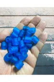 Mat Blue Dekoratif El içiliği Cam Boncuk - ( 9 Adet ) - 1