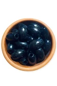 30 Mm Siyah Oval Ahşap Boncuk - 12 Adet - 2