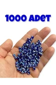 1000 Adet Ekonomik Paket Mercimek Nazar Boncuğu - Saç Boncuğu - Marteniçka Boncuğu thumbnail 1