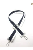 Polyester Kolon Ayarlanabilir Çanta Sapı - Telefon Askısı (120 Cm) / Beyaz Mavi Kolon - 1