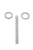 Zincir 110 Cm - Yaylı Halka Çap 2.5 cm Gümüş Yaylı Halkalı Çanta Zincir Seti - 1