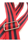 Polyester Kolon Ayarlanabilir Çanta Sapı - Telefon Askısı (120 Cm) / Kırmızı Lacivert Desenli thumbnail 2