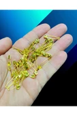 Küçük Boy GOLD Çengelli Iğne - Eşarp iğnesi - Şal iğnesi - 50 Adet - - 1