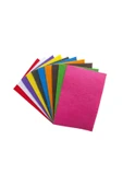 10 Adet Farklı Renklerde 25x25 cm Ince Keçe Paketi - 1