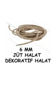 Jüt Halat 6 Mm 50 Metre Dekoratif Jüt Halat - 1