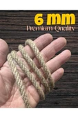 6 Mm 40 Metre Jüt Halat Ip Dekoratif Hasır Ip Kendir - 1