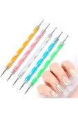 Art Tırnak Süsleme Desen Seti Dot Kalem - ( 5 Adet Set ) - Tırnak Boyama - Nail Art - 3