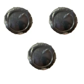 Omeyva Davet Parti Sunum Doğum Günü Siyah Renkli Sert Plastik Mika Tabak - 22 Cm. -6 Adetlik 3 Paket thumbnail 2