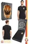 Galatasaray Orijinal Lisanslı Siyah Basic T-Shirt Gs Siyah Basic Hediyelik Ahşap Kutulu - 1