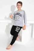 Erkek Çocuk Desenli Uzun Kollu Pijama Takımı - 2