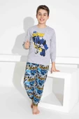 Erkek Çocuk Desenli Uzun Kollu Pijama Takımı - 2