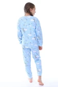Kız Çocuk Gökkuşağı Desenli Uzun Kollu Pijama Takımı - 4