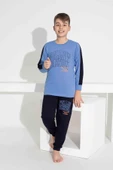 Erkek Çocuk Desenli Uzun Kollu Pijama Takımı thumbnail 1
