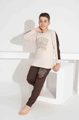 Erkek Çocuk Desenli Uzun Kollu Pijama Takımı - 2