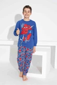 Erkek Çocuk Desenli Uzun Kollu Pijama Takımı - 1