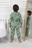 Erkek Çocuk Dünya Uzay Roketi Desenli Uzun Kollu Pijama Takımı - 3