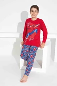 Erkek Çocuk Desenli Uzun Kollu Pijama Takımı - 2