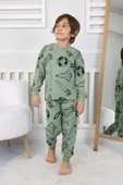 Erkek Çocuk Dünya Uzay Roketi Desenli Uzun Kollu Pijama Takımı - 2