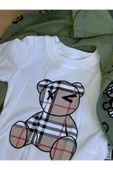 3'Lü Bebek Çocuk Şardonlu Kapişonlu Sweatshirt Uzun Kollu Tshirt Ve Eşohman Altı Takımı - 2