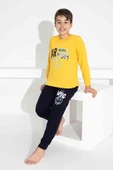 Erkek Çocuk Desenli Uzun Kollu Pijama Takımı - 2