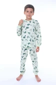 Erkek Çocuk Dinazor Desenli Uzun Kollu Pijama Takımı - 2