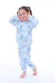 Erkek Çocuk Aslan Kedi Desenli Uzun Kollu Pijama Takımı - 2