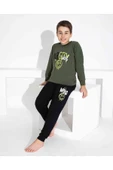 Erkek Çocuk Desenli Uzun Kollu Pijama Takımı thumbnail 2