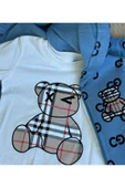 3'Lü Bebek Çocuk Şardonlu Kapişonlu Sweatshirt Uzun Kollu Tshirt Ve Eşohman Altı Takımı - 2