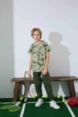 Erkek Çocuk  Yeşil Batik Desenli Pijama Takımı - 1