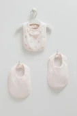 3'lü Pembe Bebek Mama Önlüğü - 1