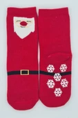 3 Çift Kaydırmaz Tabanlı Havlu Pamuklu Kışlık Yeniyıl Temalı Çocuk Ve Bebek Soket Çorap thumbnail 4