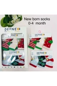 6 Çift Pamuklu New Born Yenidoğan Kız Bebek Çorap - 1