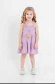 Kız Bebek Çocuk Lila Ayıcık aksesuarlı Elbise - 3
