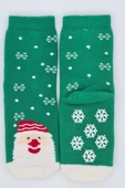 3 Çift Kaydırmaz Tabanlı Havlu Pamuklu Kışlık Yeniyıl Temalı Çocuk Ve Bebek Soket Çorap thumbnail 3