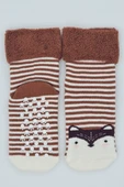 3 Çift Havlu Pamuklu Kaydırmaz Taban  Kışlık Erkek Çocuk Ve Bebek Soket Çorap thumbnail 4